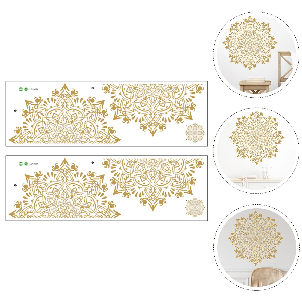 

2pcs Mandala Ethnic Ornaments Mandala Decorative Wall Stickers Home Decorations