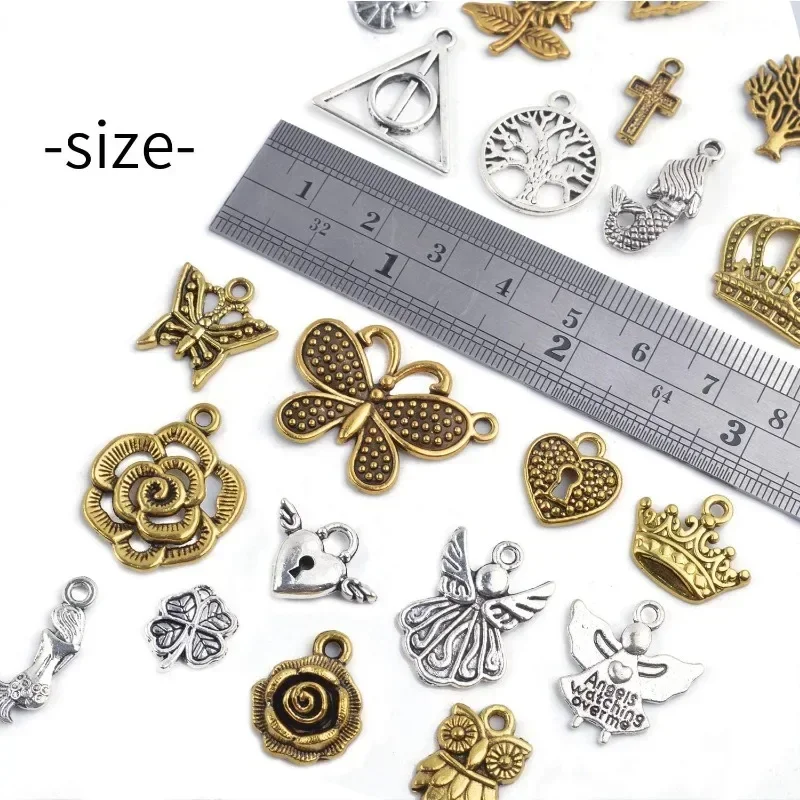 Tibetan Silver Mixed Pendant Animals Charms Beads 100pcs for Jewelry Making Bracelet Earrings Necklace DIY Craft Art Charms
