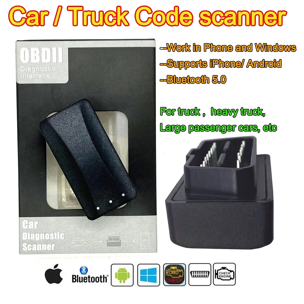 truck elm327 V1.5 bluetooth Clear Error codes Turn Off Engine Light for 12V 24V Auto/ heavy truck/ large passenger car obd2 scanner,obd code reader,system diagnostic tool,car diagnostic cable,obd2 ecu repair tool