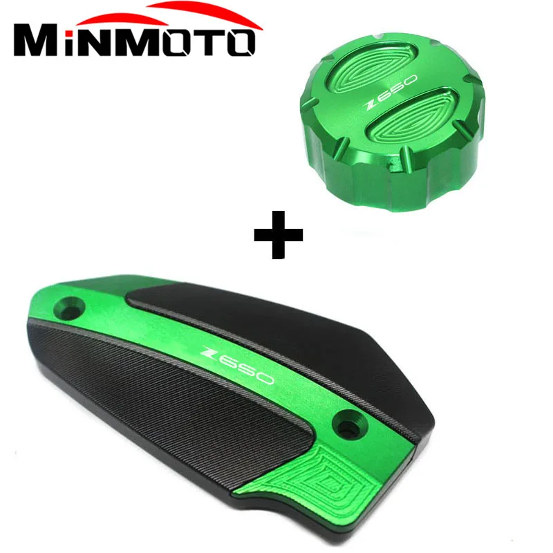 

Для Kawasaki z650 Z650 2017 2018 2019 CNC алюминиевая передняя и задняя крышка резервуара тормозной жидкости для мотоцикла CNC крышка цилиндра