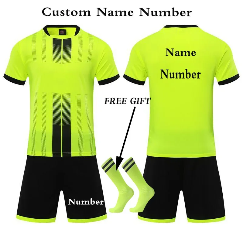 thumbnail image 1 of Camiseta de fútbol para niños personalizada, conjunto de camiseta de fútbol para niño, uniforme de fútbol de poliéster, uniforme de fútbol transpirable para niños, 1 of 5