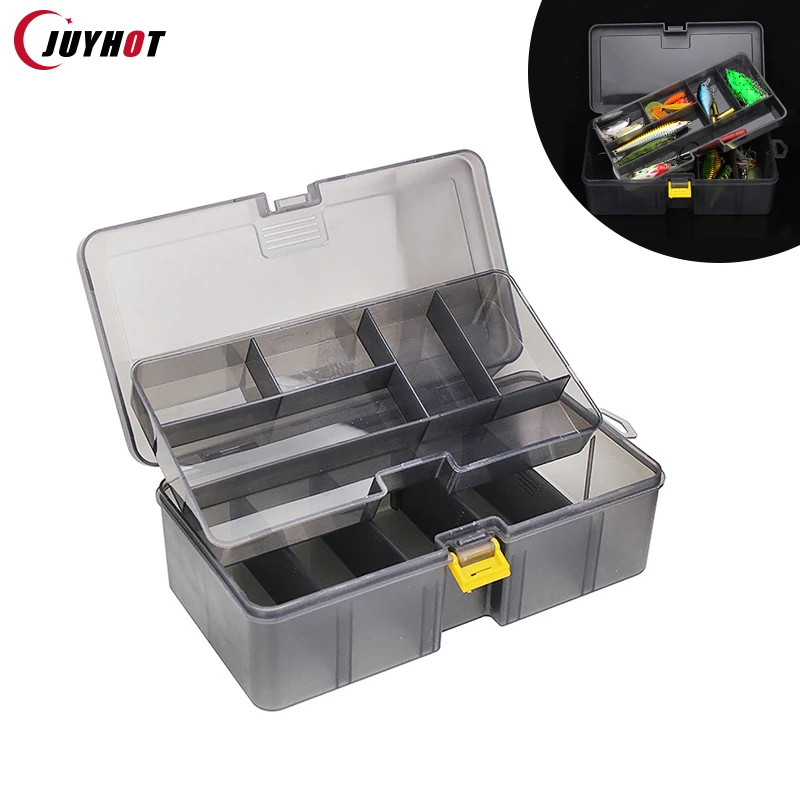 

Double Layer Lure Tackle Box Road Sub Boxes PP Material Fake Bait Accessories Tool Case Fishing Gear Plastic Storage Box