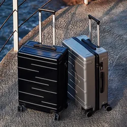 20/24/26 inches carry on cabin luggage ABS+PC large size wheeled travel suitcase Business password lightweight luggage valises