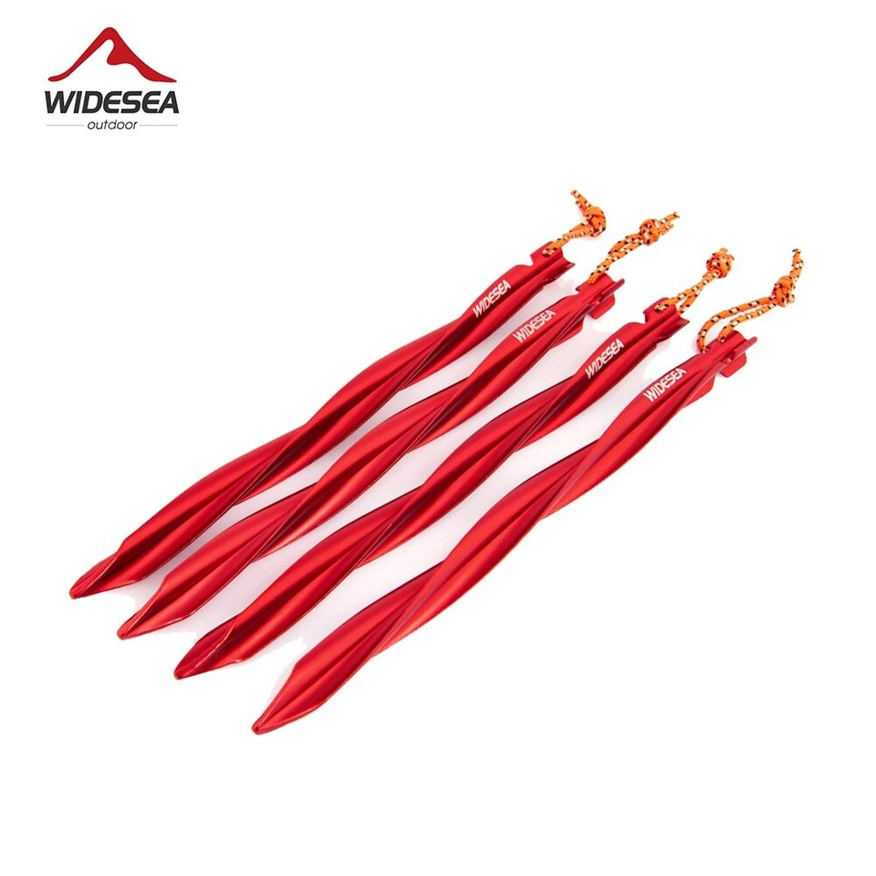 Widesea Camping 4pc/set Tent Pegs Stakes Nails for Hard Snow Floor Outdoor Accessories Shelter Equipment Supplies Hiking Tourist