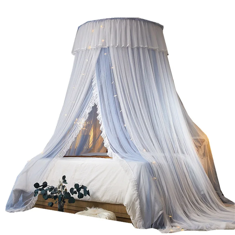 

Double Gauze Princess Dome Mosquito Tent Net Ins Style Curtain Hanging Ceiling Round Encrypted Mesh Gauze Moustiquaire De Lit