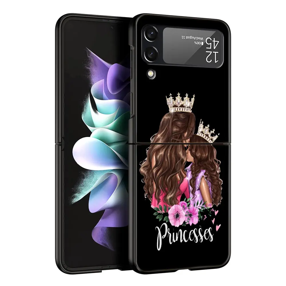 Chic Black Brown Hair Design Phone Case - Stylish Protective Hard Shell