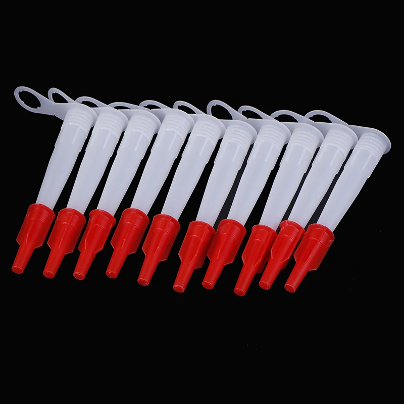 10PCS Caulking Gun Nozzles Spare Silicone Nozzle Silicone Tube With Red Nozzles Cap Sealing Cap Household Sealant Tool For Caulking Tools Caulking Gun Nozzles Caulking Gun Caulking Nozzle