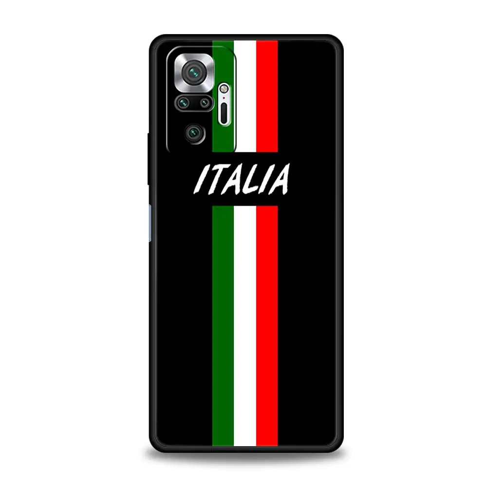 Italian Flag-Themed Black Phone Case
