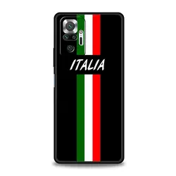 Italian Flag-Themed Black Phone Case for Redmi 10C (A1)
