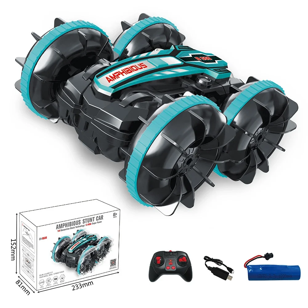 Newest High-tech Remote Control Car 2.4G Amphibious Stunt RC Car Double-sided Tumbling Driving Children's Electric Toys for Boy 6