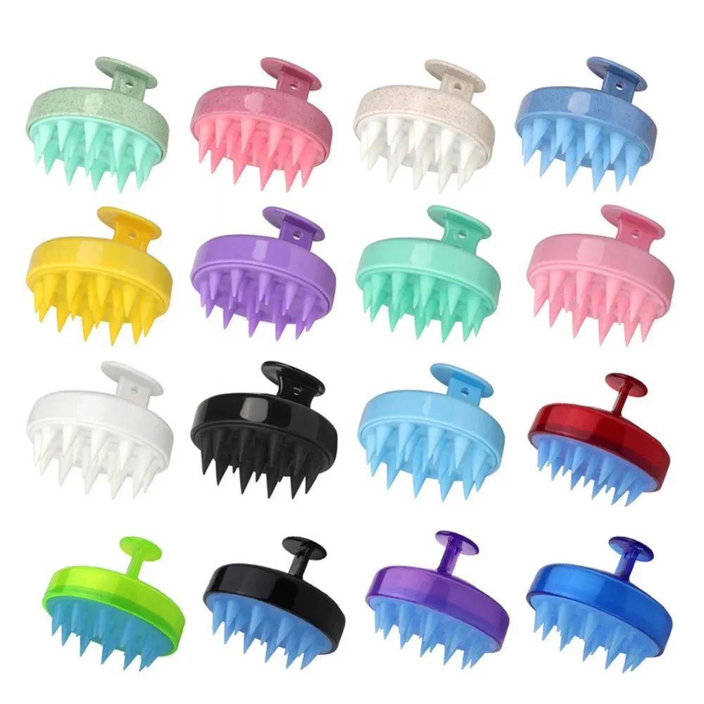 Silicone Shampoo Brush Scalp Massage Comb Hair Washing Comb Body Massage Brush Bath Shower Salon Tool shampoo brush