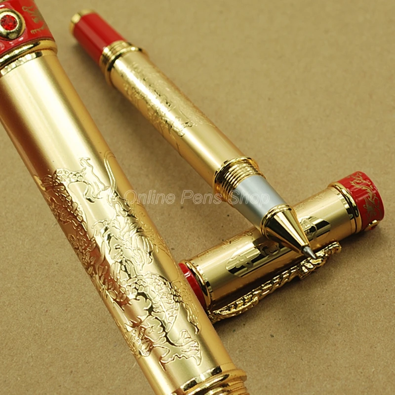 Jinhao Red & Golden Metal China Dragon Roller Ball Pen Professional Writing Pen JRP006 фигурка funko pop dragon ball android 16