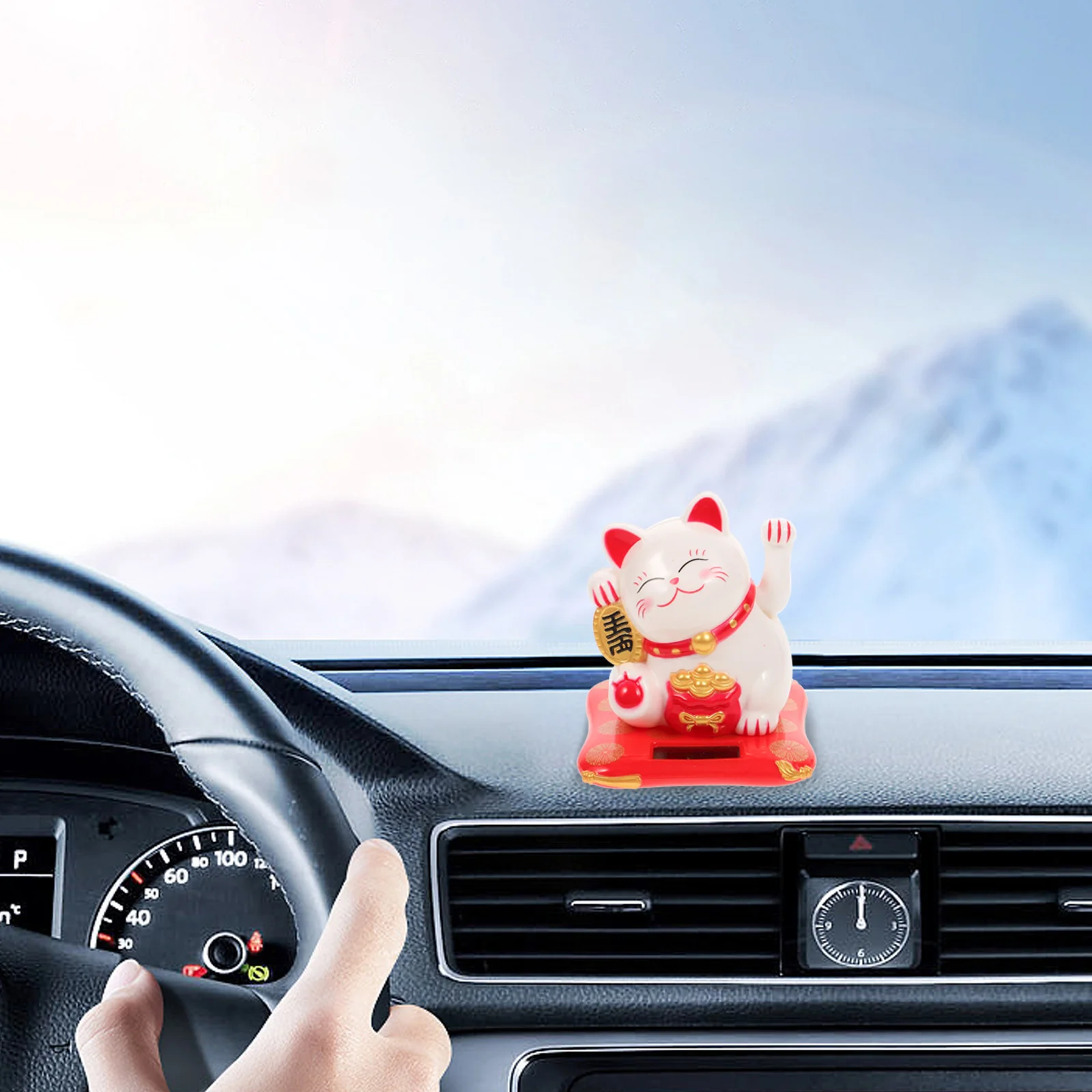 

Home Cat Decor Welcoming Home Decor Waving Cat Solar Powered Waving Cat Waving Cat Statue for Office Car Decor Home