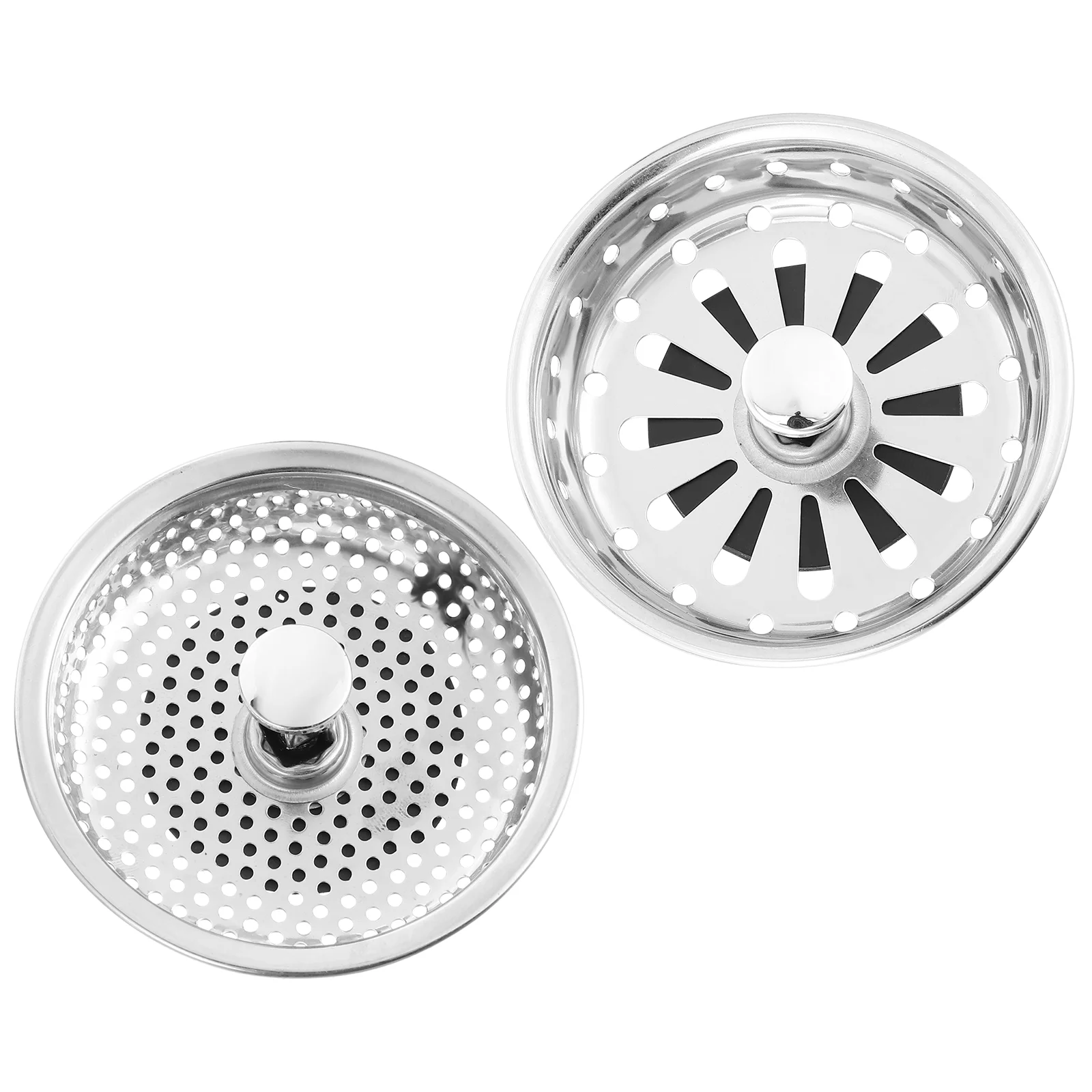 

2 Pcs Stainless Steel Floor Drain Cover Hair Stopper Shower Filter Strainer Collector Bathtub