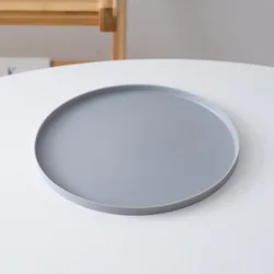 Leak - Proof Waterproof Anti - Slip Pet Feeding Mat - Easy - Clean Rubber Mat for Food Bowls and Utensils (Grey)