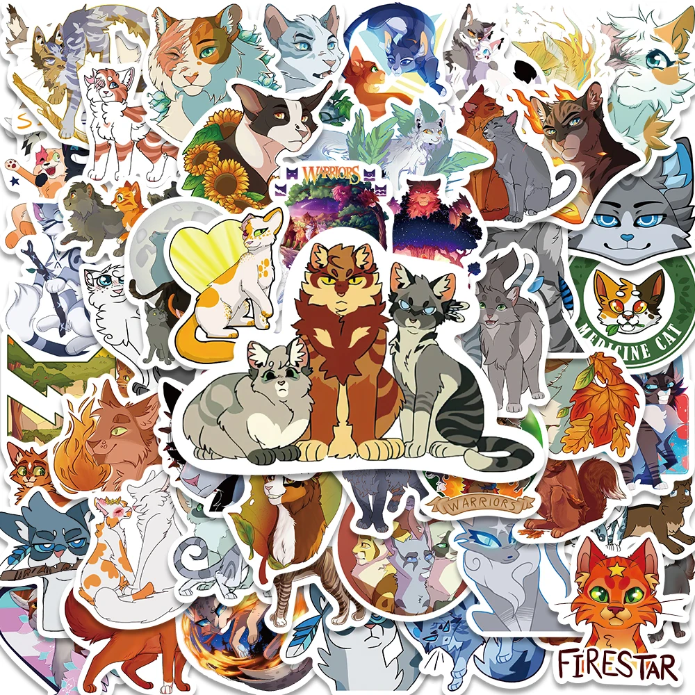  Warriors Cats Stickers 52PCS Kawaii Funny Cats Toy Stickers for  Book Graffiti Waterproof Vinyl Decals for Kids Adults Teens for Birthday  Party Supplies Decoration Favors for Water Bottles Laptop : Electronics