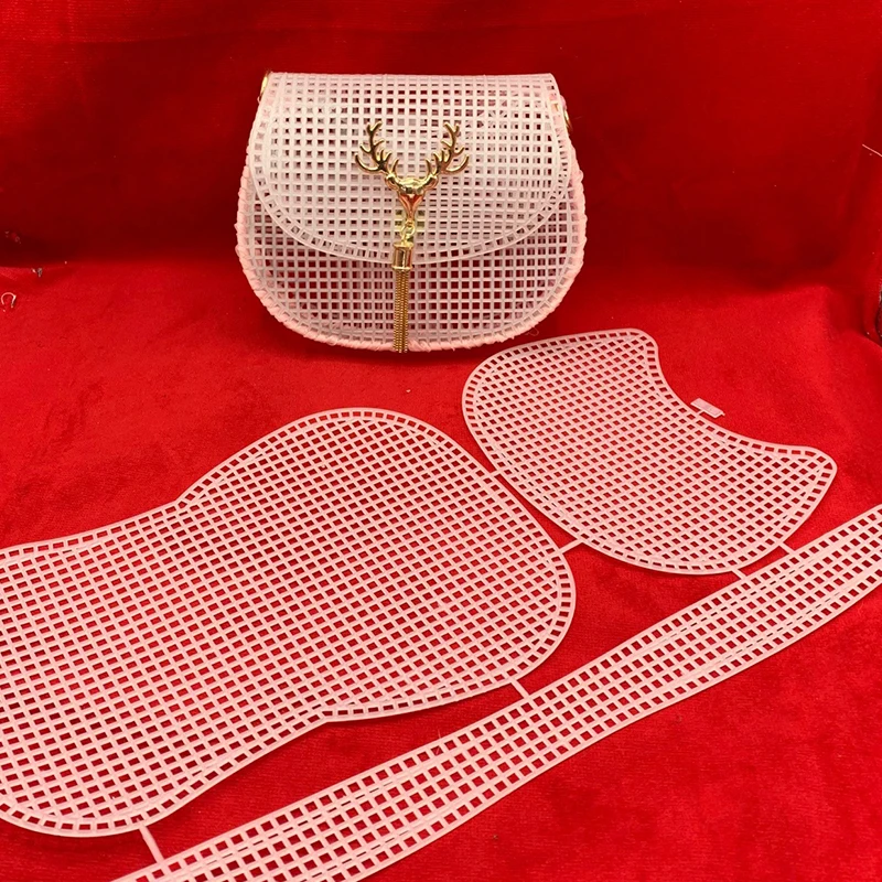 Horseshoe Bag Mesh Knitting Lining Weaving Plastic Mesh Sheet Accessories Velvet DIY Hok Trim Tools Easy Knit Helper Accesorios