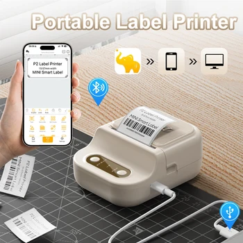 Mini stampante termica portatile Stampante per etichette autoadesiva da 12-57 mm Macchina da stampa per adesivi Bluetooth senza inchiostro come stampante B21
