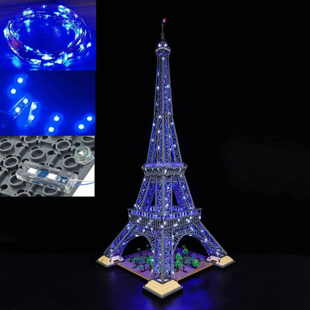 （No LEGO, Just Light）USB Lights Compatible with Lego 10307 Eiffel Tower Set 10307 Brick Building
