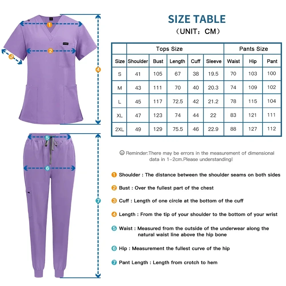 Multilcolors Hospital Medical Scrub Suits Uniform Women Men Scrubs Set Beauty Work Clothes Nurse Accessories Dental Surgery Suit medical uniform