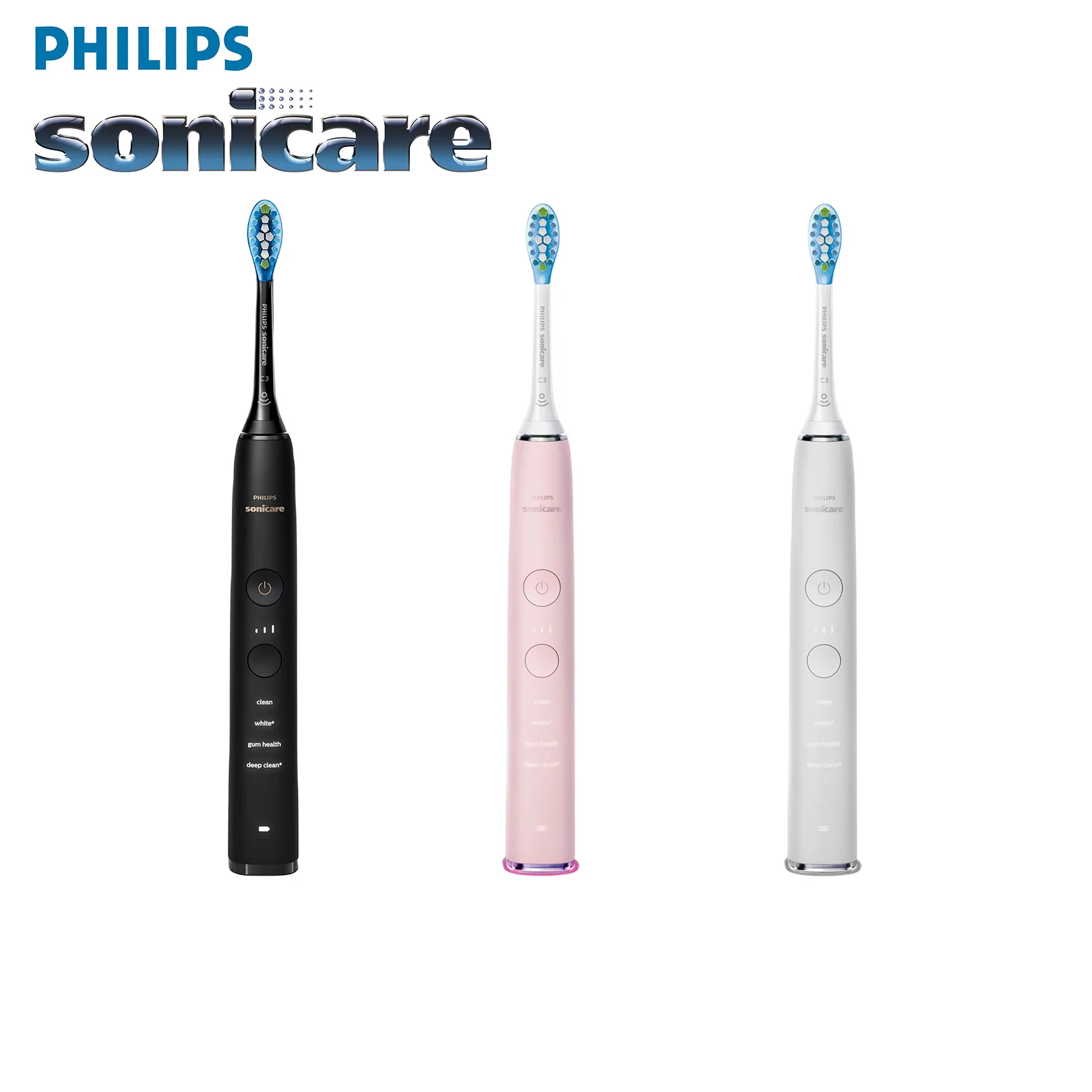 Philips Sonicare Diamondclean Hx992 Manico Spazzolino Elettrico Ricaricabile Philips Testine Di Ricambio Adulto Nero, Rosa, Bianco