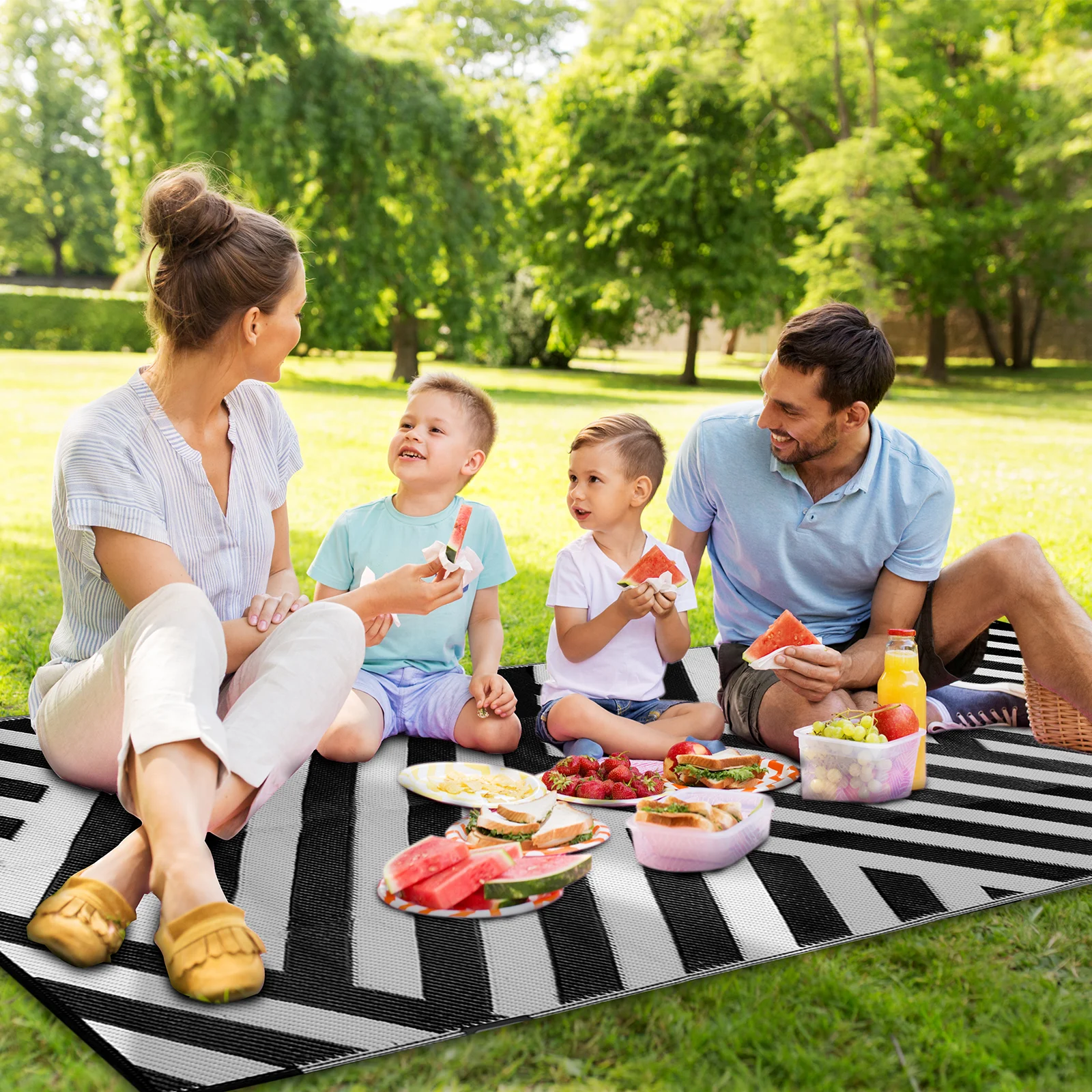 Outdoor Rug for Patio Clearance,Waterproof Mat,Reversible Mats, Modern Area Rug for RV,