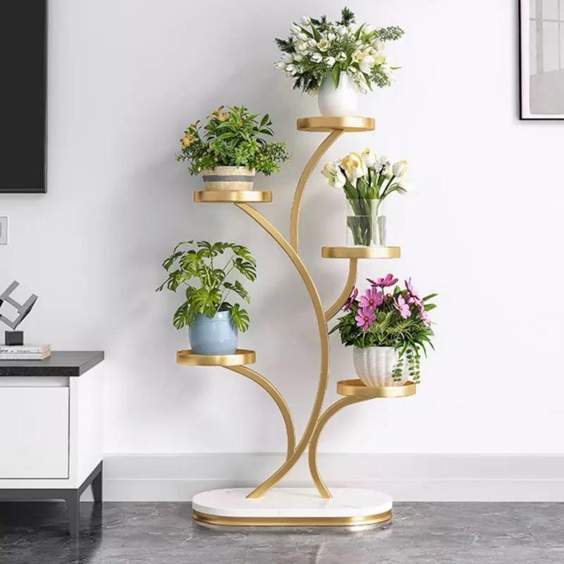 Balcony Metal Plant Shelf Bracket Iron Tray Flower Plant Stands Indoor Ladder Porta Macetas Para Plantas Garden Furniture Sets