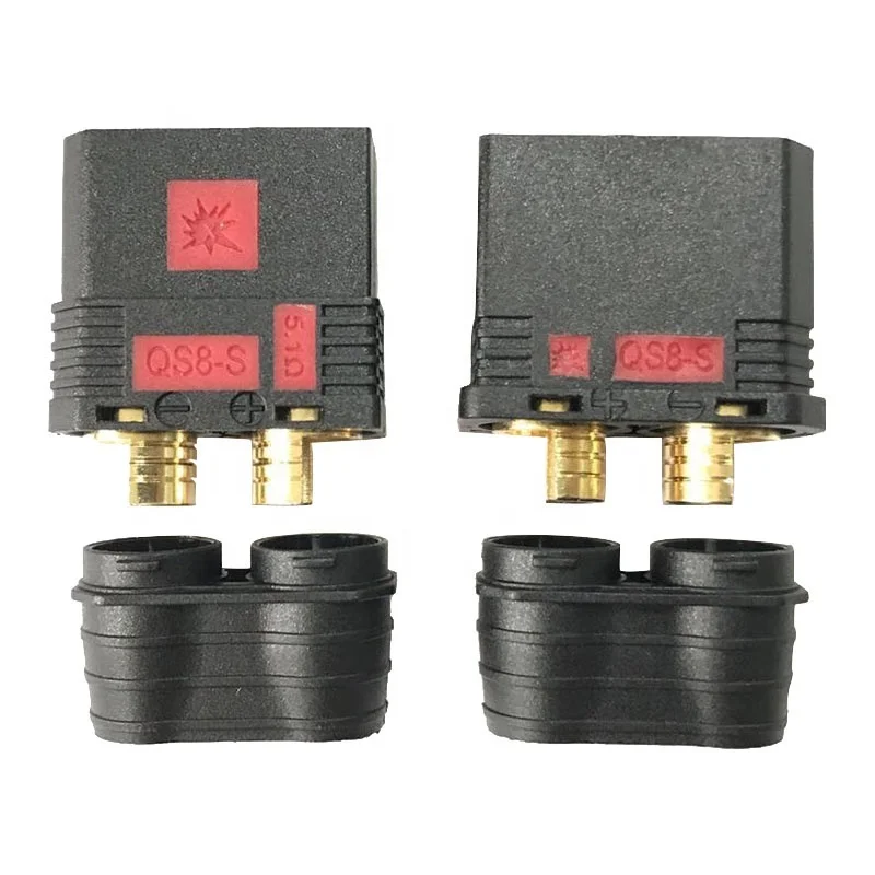 

QS8-S Large Current Anti-spark Battery Connector Male Female Gold-plating Qs8 Plug For Rc Car Model Airplane Uav Drone