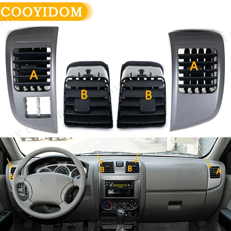 AC Air Conditioner Vent Grille Dashboard Panel Cover A/C Air Vent Outlet Air Conditioner Dashboard For Great wall Wingle 3/5 Plate Frame Panel For Isuzu D-Max MU-X Chevrolet