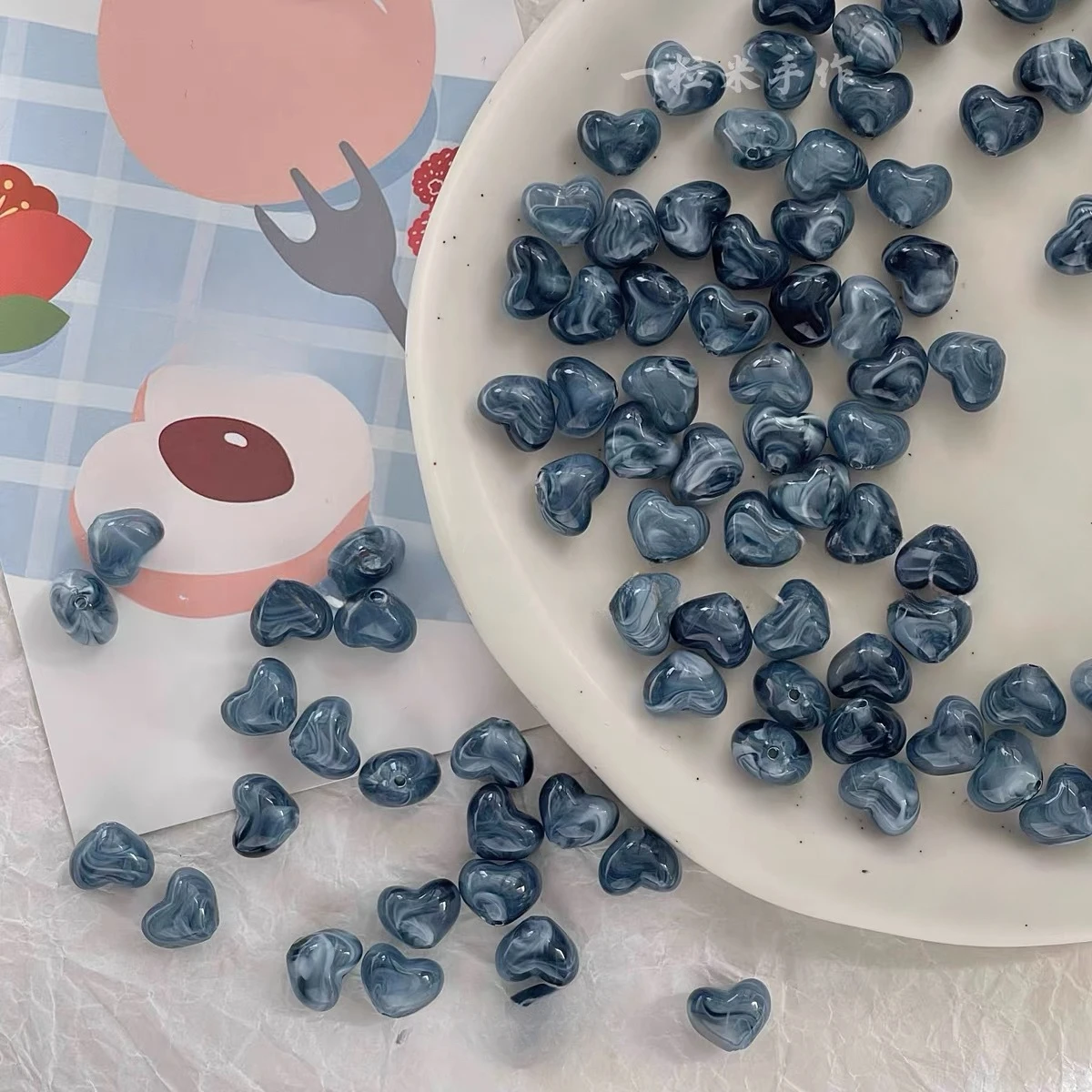 30개, 10*12mm, 유행, 멀티 컬러, 러브 비즈, 캔디 컬러, Diy, 보석 만들기 재료, 팔찌, 목걸이, 열쇠 고리, 크리스마스 수공예품 및 액세서리에 적합