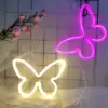 1pc, Butterfly Love LED Neon Light USB/Battery Powered, Girl's Room Birthday Christmas Wedding Party Light, Valentine's Day Gift 6