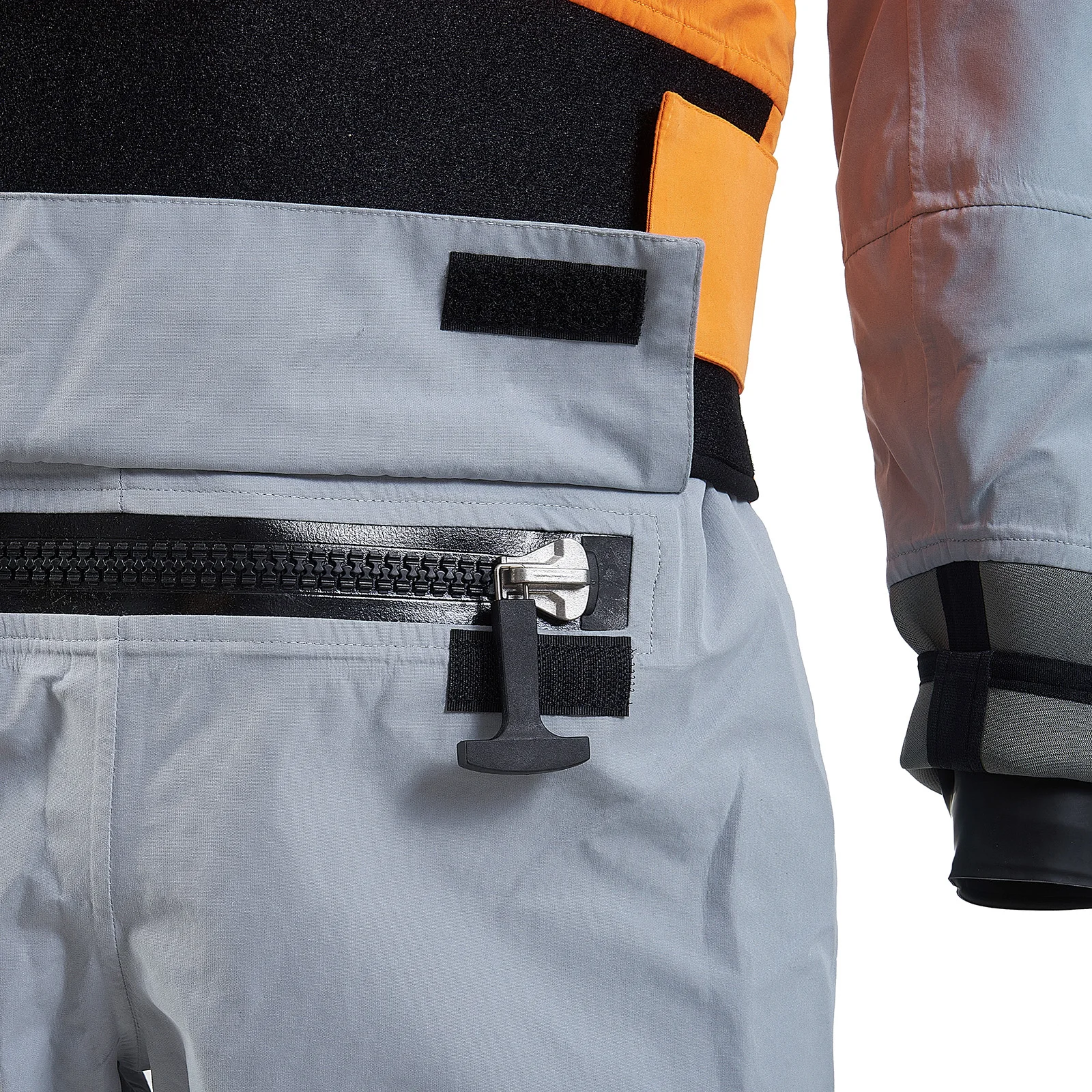 Men's three-layer waterproof solid dry set, safety dry cover, neck cuff latex, white water expansion, rowing, kayaking, fishing,