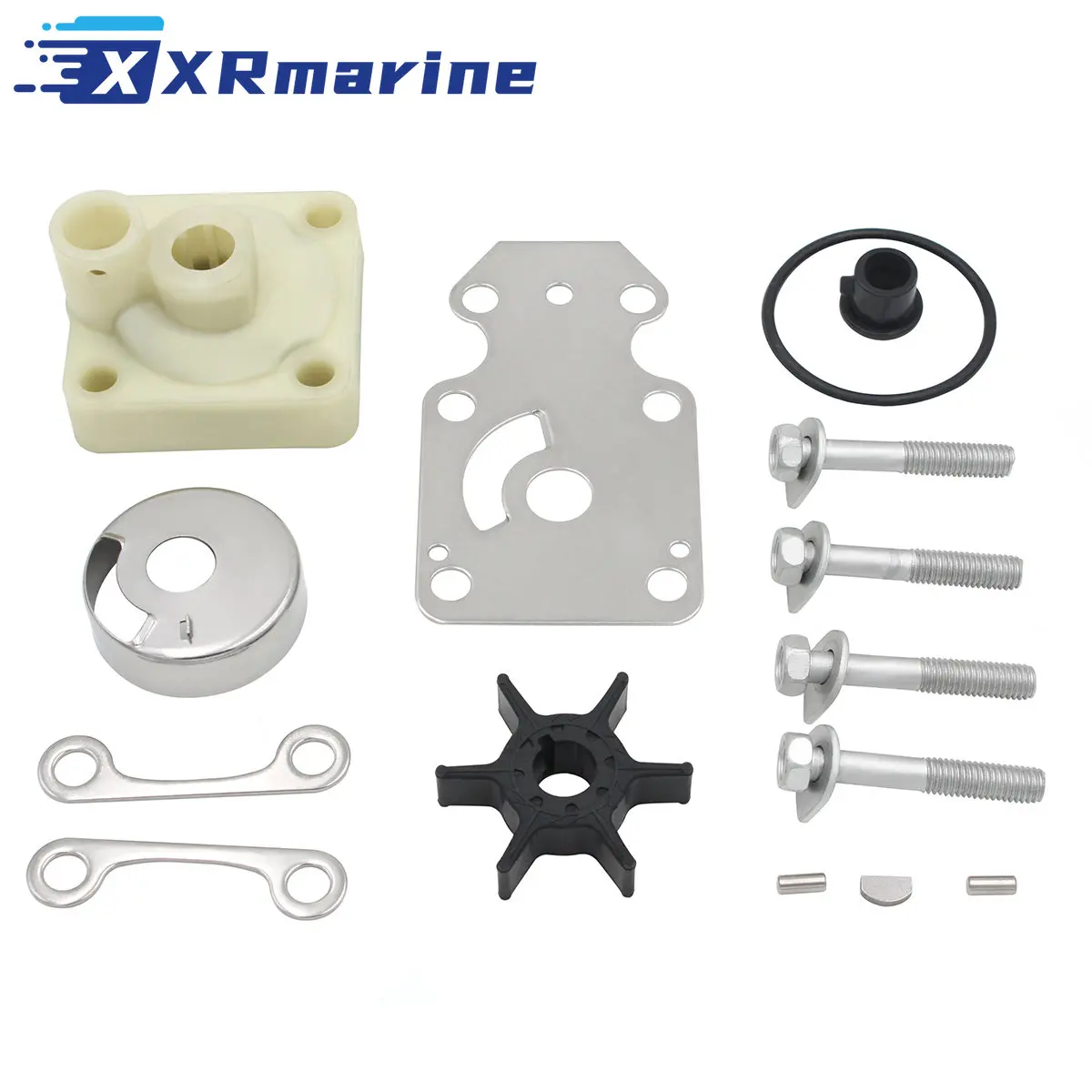 6AH-W0078 Water Pump Impeller Kit For Yamaha 4 Stroke 15 20 HP Outboard F15C F20 6AH-W0078-00 6AH-W0078-A2 18-3479