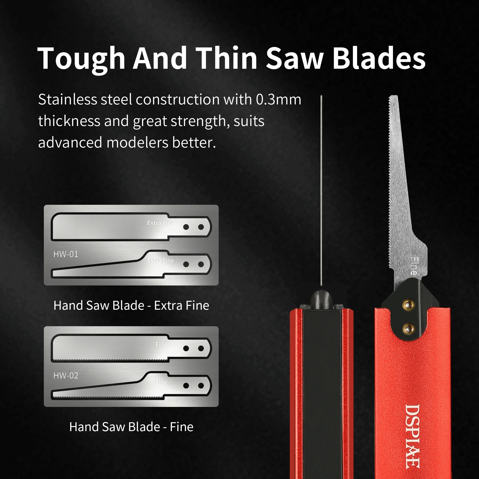 DSPIAE AT-HW Aluminum Hand Saw With Blades Modeling Tools