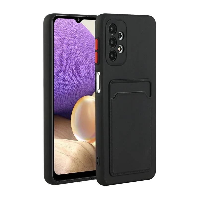 Premium Soft Silicone Card Holder Case with Wallet Slot