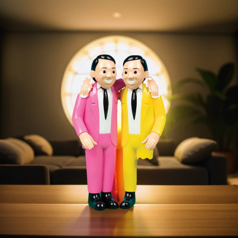 Fwen 액션 피규어 재미있는 인형 손으로 그린 캐릭터 조각상, 가족 선물 조각 및 장식, 절묘한 수제