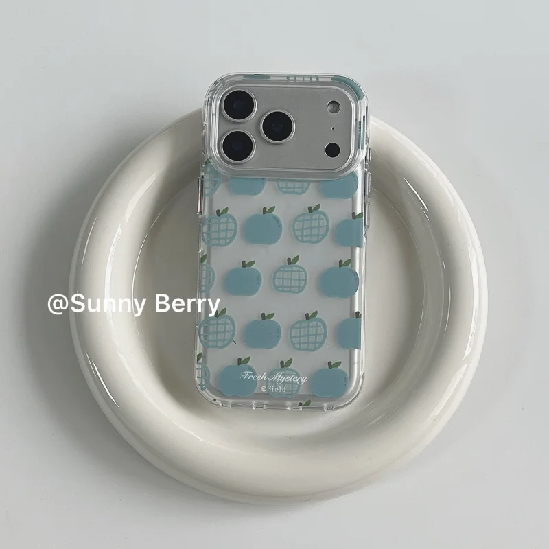 Minimalist Korean Design Cute Blue Phone Case Cover