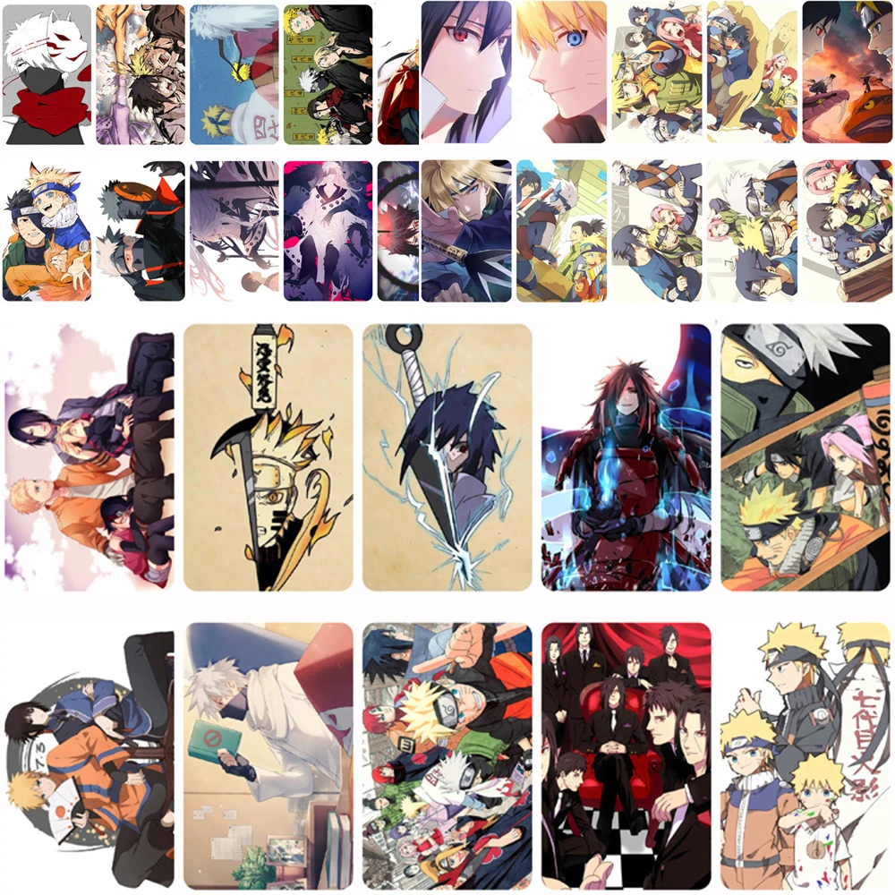 

10pcs Uzumaki Naruto Naruto Card Stickers Cool Uchiha Sasuke Anime Sticker Scrapbooking Collectible Cards Decal Gift Waterproof