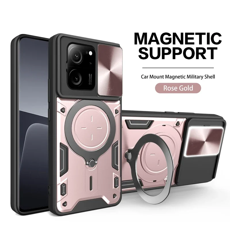Magnetic Adsorption Slide Camera Armor Rotation Case