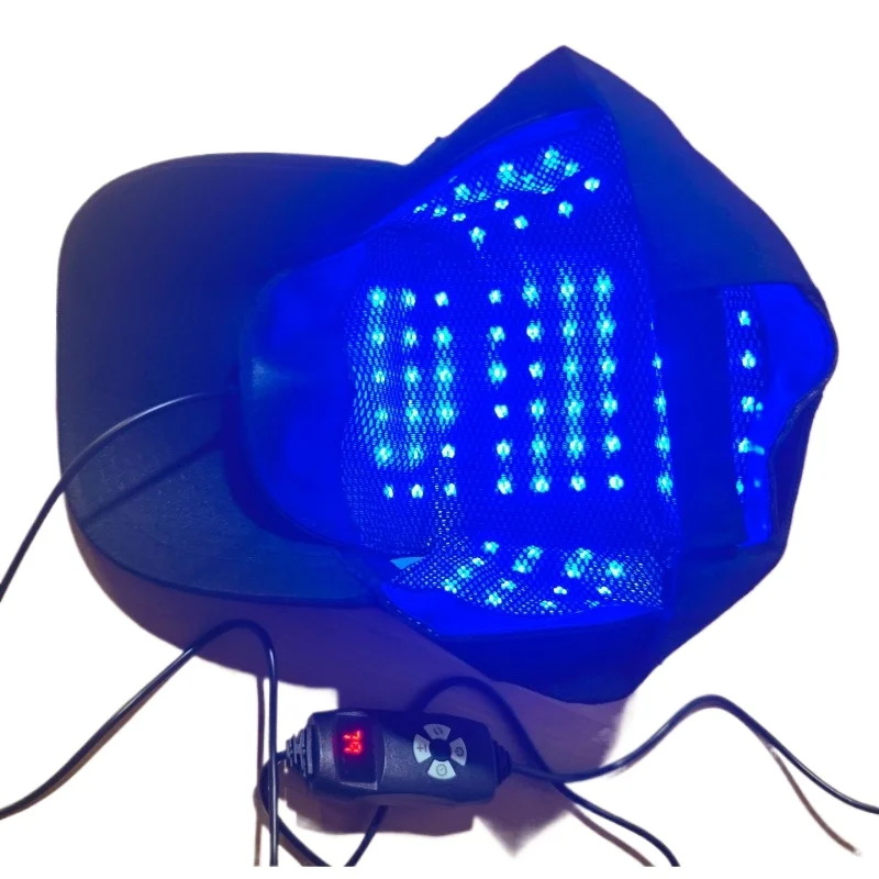 Smart Dual-Light Hair Growth Cap - Adjustable 660nm Red & 460nm Blue Light for Follicle Stimulation + Scalp Health