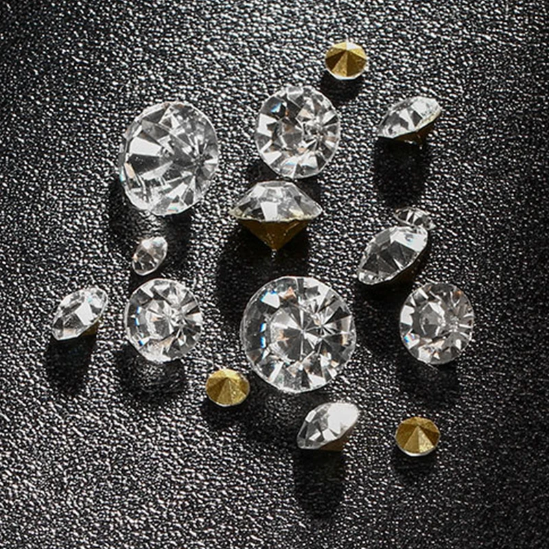 

Transparent Rhinestone Stone Nail Gems Silver Crystal Parts Gems Point Back Glass Thing To Stick On Charm 288/1440/28000pcs