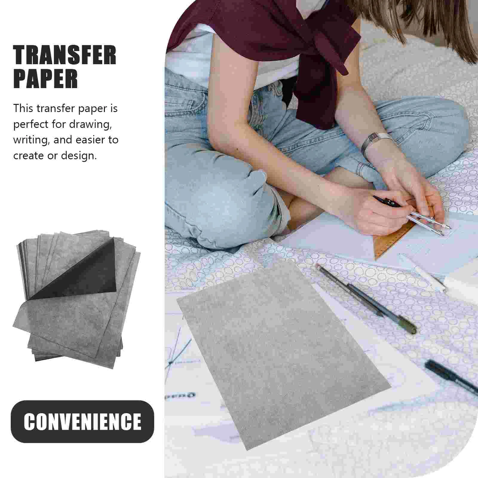 100 Pcs Carbon Paper Transfer Copy Sheets Graphite Tracing A4 for Wood  Canvas Art 2021 - AliExpress