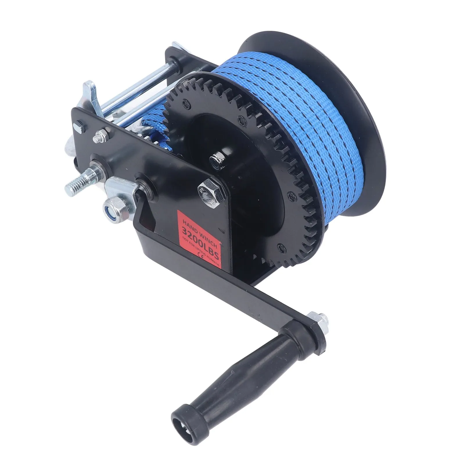 3200lbs Small Hand Winch Alloy Steel Strong Traction 2 Way Ratchet Anti Slip Handle Trailer Winch For Industry Hand
