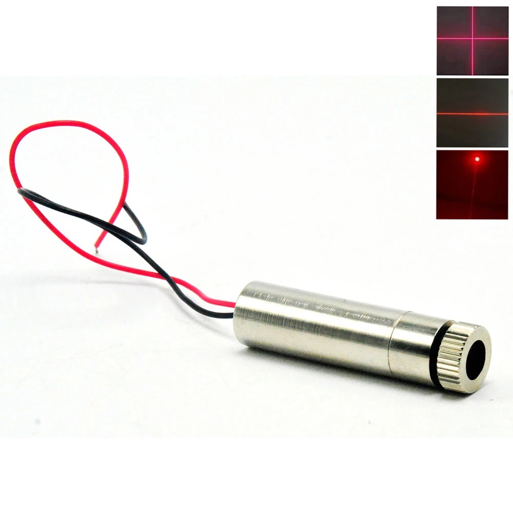 10/30/50/100/200mW 650nm Red Laser Diode Module Focusable Dot/Line/Cross Head 12*35mm focusable 200mw 650nm 660nm dot red laser diode module w focus dot head 5v