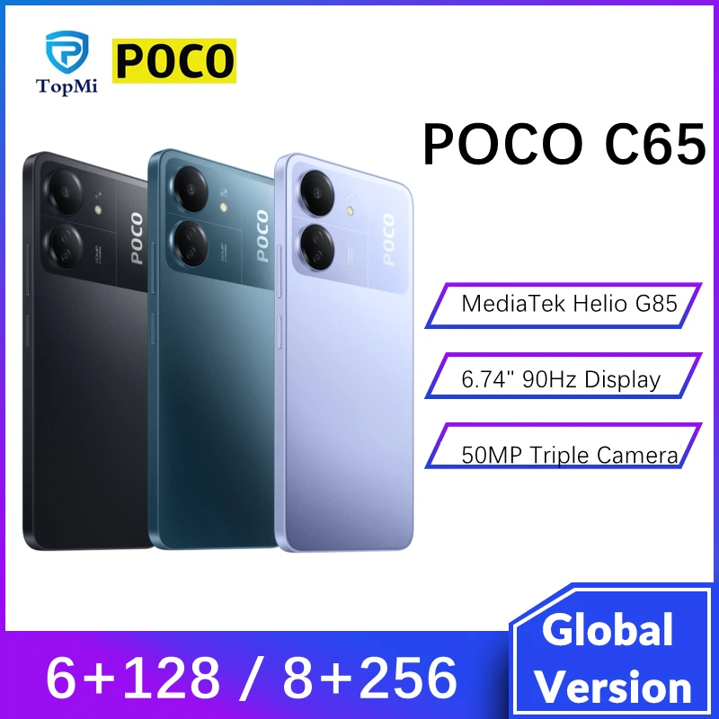 World Premiere】Global Version POCO C65 NFC 6GB 128GB / 8GB 256GB 6.74 Dot  Drop Display MTK Helio G85 5000mAh 50MP 90Hz - AliExpress