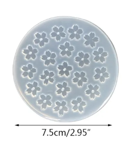 Stampi in resina K in silicone con fornure in resina epossidica Fiori secchi Polvere scintillante Collana fai da te Orecchini Ciondolo Creazione di gioielli  36