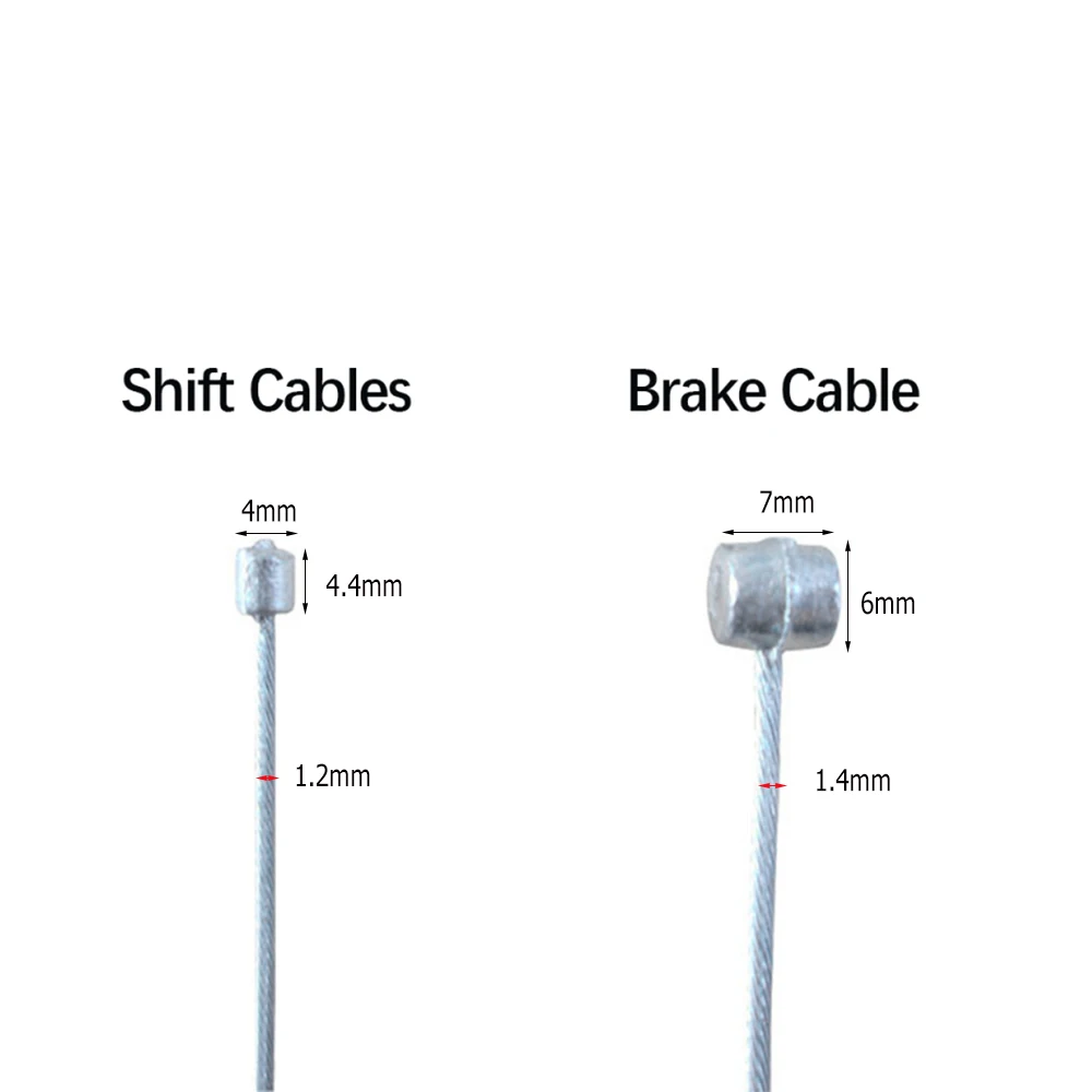 Bicycle Brake Cable Stainless Steel Inner Wire for Mountain and Road Bikes 5pcs 2M