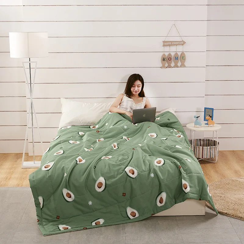 2022 Summer Cotton Quilts Thin Air-conditioning Comforter Soft Breathable Office Nap Blanket Quilted Bed Covers and Bedspreads 3