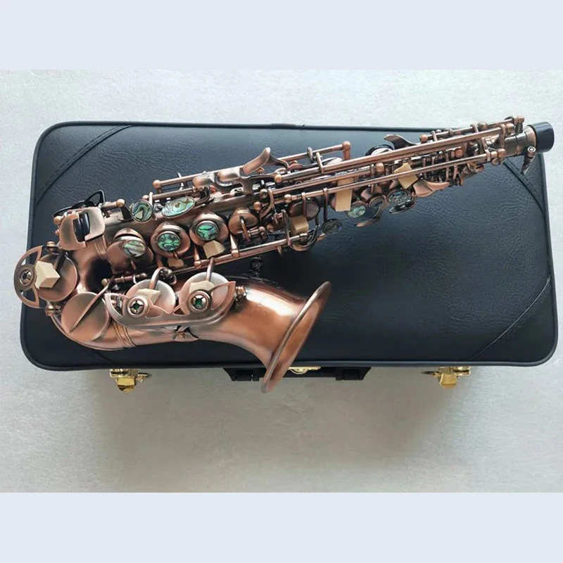 

Новый бренд S-992 BbTune музыкальный инструмент из фосфорной меди высокого качества изогнутый саксофон сопрано с мундштуком