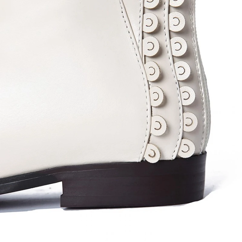 Women's New and Knee Round Head Laser Printed Lace Back Zipper Low Heel Customized Large Tall Boots Knight Boots 46 47 48